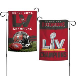 Tampa Bay Buccaneers NFL Super Bowl LV Champions 12x18 Double Sided Garden Flag