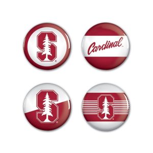 Stanford Cardinal Wincraft NCAA Button Pins 4 Pack 1-1/4" Round