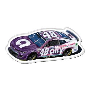 Alex Bowman 2023 Wincraft #48 Ally Acrylic Magnet premium car-shaped acrylic magnet with colorful graphics