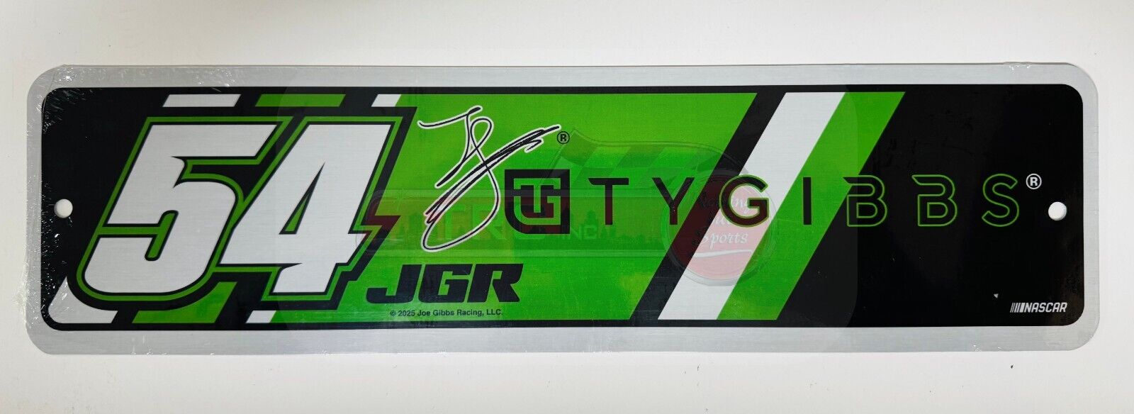 Ty Gibbs Rico Inc #54 Joe Gibbs Racing Officially licensed 4"x15" Metal Street Sign.