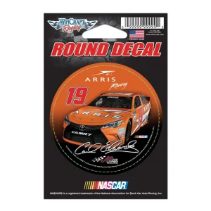 Carl Edwards 2015 Wincraft #19 Arris Racing Round Decal 3"