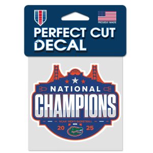 Florida Gators Wincraft 2025 Men's National Basketball Champions Decal 4x4