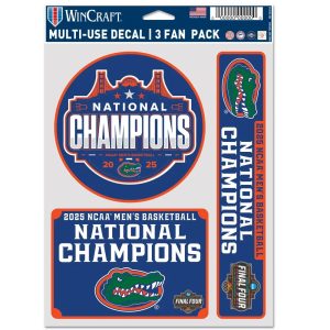 Florida Gators Wincraft 2025 Basketball National Champions Multi Use Decal Sheet