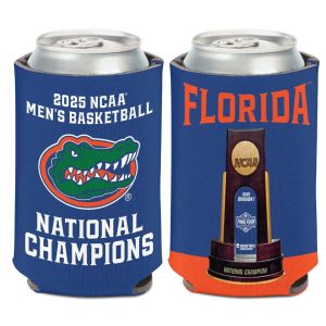 Florida Gators Wincraft NCAA 2025 Basketball National Champions 12oz Can Coolie