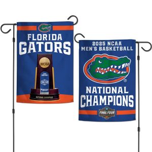 Florida Gators Wincraft 2025 Basketball National Champ 2-Sided 12x18 Garden Flag