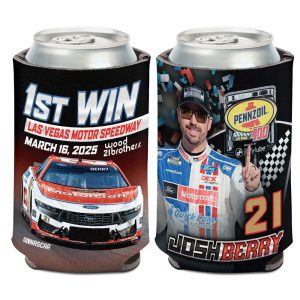 Josh Berry 2025 Wincraft #21 Motorcraft Las Vegas 1st Win 12oz Can Coolie (1)