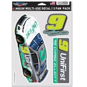Chase Elliott 2025 Wincraft #9 UniFirst Darlington Multi Use Decal Sheet(3Pc)