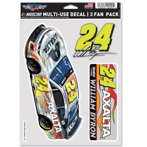 William Byron 2025 Wincraft #24 Axalta Darlington Multi Use Decal Sheet(3Pc)