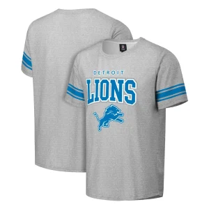 Detroit Lions FOCO Heather Grey Stripe T-Shirt