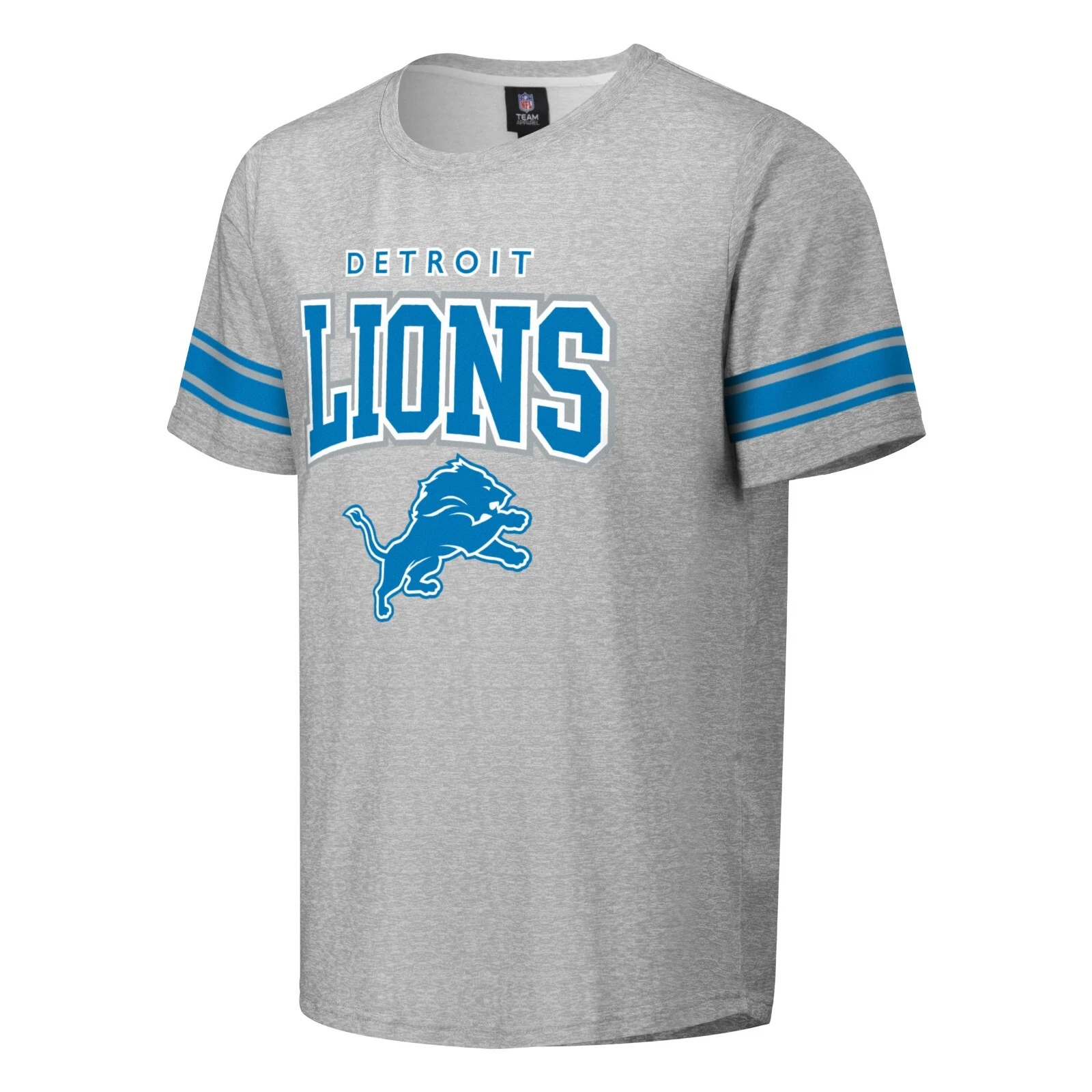 Detroit Lions FOCO Heather Grey Stripe T-Shirt - Image 2