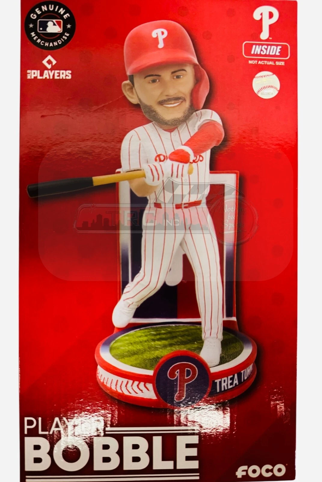 Philadelphia Phillies MLB FOCO #7 Trea Turner Banner Series 8" Bobblehead - Image 2