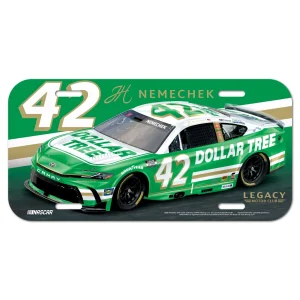 John Hunter Nemechek 2025 Wincraft #42 Dollar Tree Poly License Plate