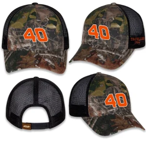 Justin Allgaier 2025 Checkered Flag Sports #40 Daytona 500 Camo Hat