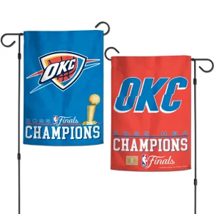 Oklahoma City Thunder Wincraft 2025 NBA Champions 12x18 Double Sided Garden Flag