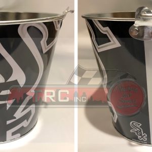 Chicago White Sox MLB 5 Quart galvanized beer bucket with handle, team logo displayed, durable and rustic for fans