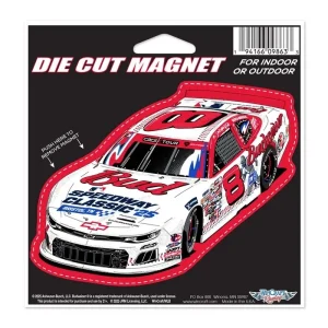 Dale Earnhardt Jr Wincraft 2025 #8 Budweiser MLB Late Model Die Cut 4x5 Magnet