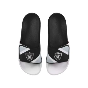 Las Vegas Raiders NFL FOCO White Gradient Sandal
