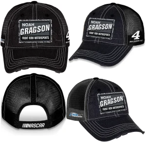 Noah Gragson 2025 Checkered Flag #4 Front Row Motorsports Vintage Patch Hat