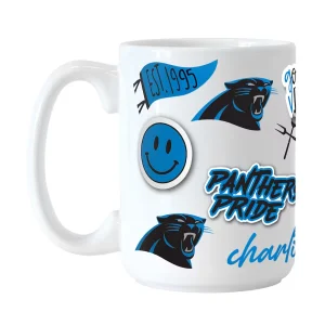 Carolina Panthers Logo Brands NFL 15oz Native Sublimated Mug