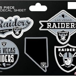 Las Vegas Raiders Rico NFL 5 Piece Sticker Sheet