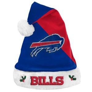 Buffalo Bills NFL Embroidered Colorblock Holiday Santa Hat