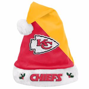 Chiefs Santa Hat – Kansas City NFL Holiday Colorblock by FOCO