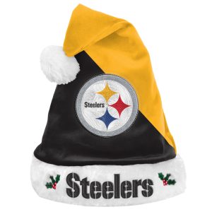 Steelers Santa Hat – Pittsburgh NFL Holiday Colorblock by FOCO