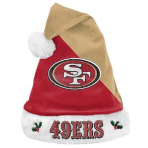 49ers Santa Hat – San Francisco NFL Holiday Colorblock by FOCO