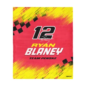 Ryan Blaney #12 NASCAR Northwest Simple Speed Silk Touch Throw Blanket