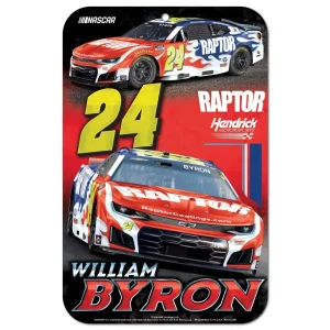 William Byron 2026 Wincraft #24 Raptor/HMS 11x17 Plastic Sign