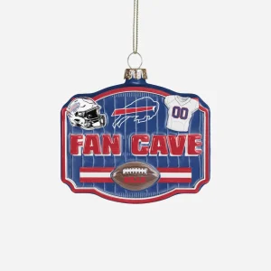 Buffalo Bills Blown Glass Fan Cave Ornament