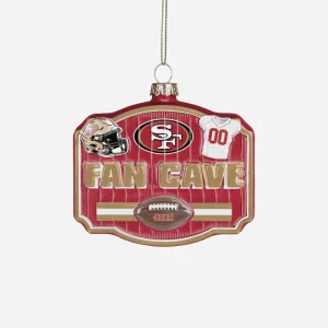 San Francisco 49ers Blown Glass Fan Cave Ornament