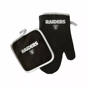 Las Vegas Raiders NFL Oven Mitt and Pot Holder Set
