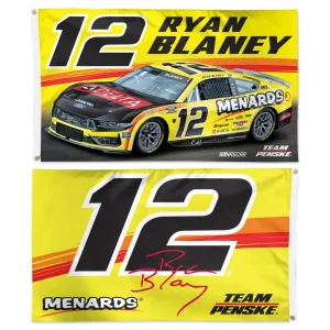 Ryan Blaney 2026 Wincraft #12 Menard's/Delta 3' x 5' 2 Sided Flag