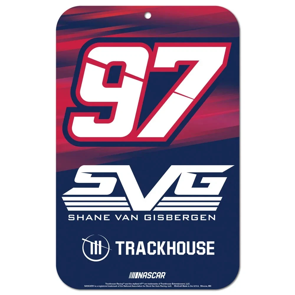 Shane Van Gisbergen 2026 Wincraft #97 Trackhouse Racing 11x17 Plastic Sign