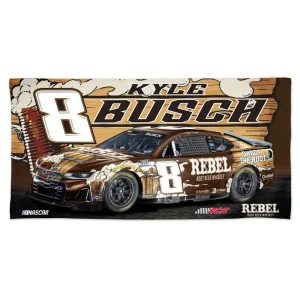 Kyle Busch 2026 Spectra #8 Rebel Root Beer Whiskey 30" x 60" Beach Towel