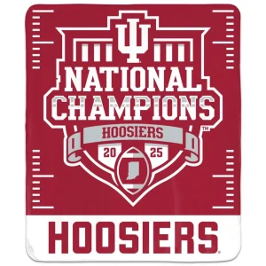 Indiana Hoosiers 2025 Wincraft NCAA Football National Champs 50x60 Throw Blanket