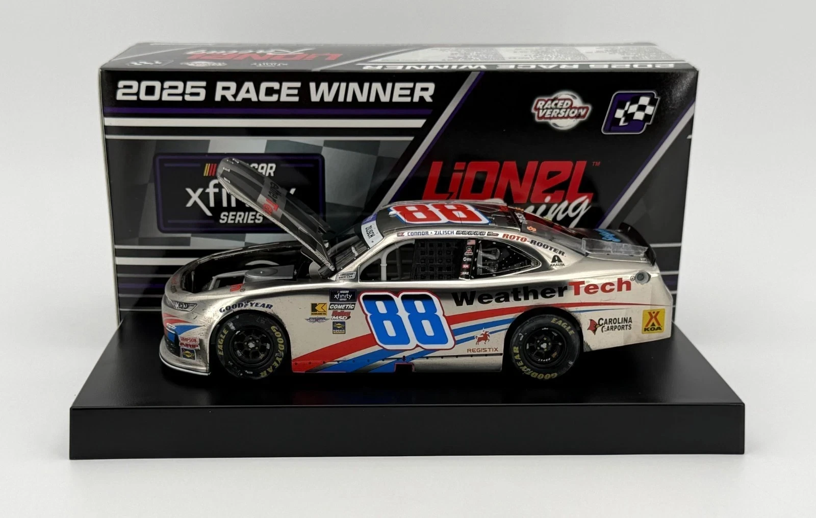 Connor Zilisch 2025 Lionel #88 WeatherTech Indy COLOR CHROME Raced Win 1/24 - Image 2