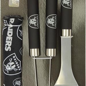 Las Vegas Raiders NFL Northwest 3 Piece BBQ Utensil Set