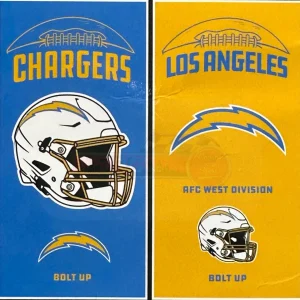Los Angeles Chargers Northwest NFL 30x60 Beach Towel 2 Pack
