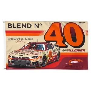 Justin Allgaier 2026 Wincraft #40 Traveller Whiskey/JRM 3x5 Deluxe Flag