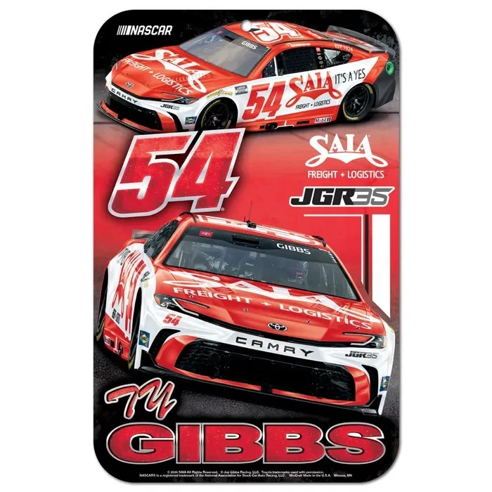 Ty Gibbs 2026 Wincraft #54 SAIA LTL Freight/JGR 11x17 Sign