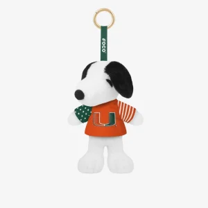 Miami Hurricanes Americana NCAA Team Jersey Snoopy Bag Charm Keychain 6"