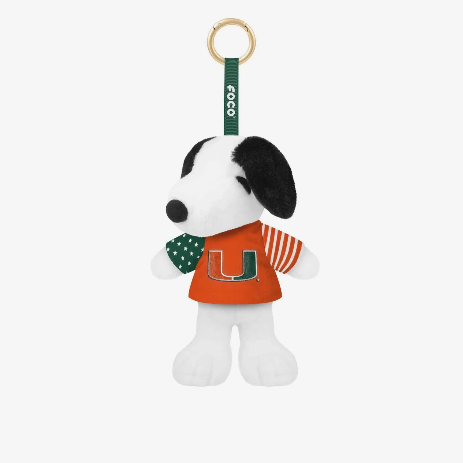 Miami Hurricanes Americana NCAA Team Jersey Snoopy Bag Charm Keychain 6"