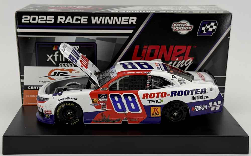 Connor Zilisch 2025 Lionel #88 Roto-Rooter Sonoma Raced Win AUTOGRAPHED 1/24 - Image 3