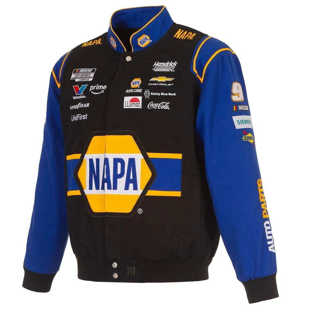 Chase Elliott 2026 JH Design #9 NAPA Black/Royal Blue Uniform Twill Jacket - Image 2