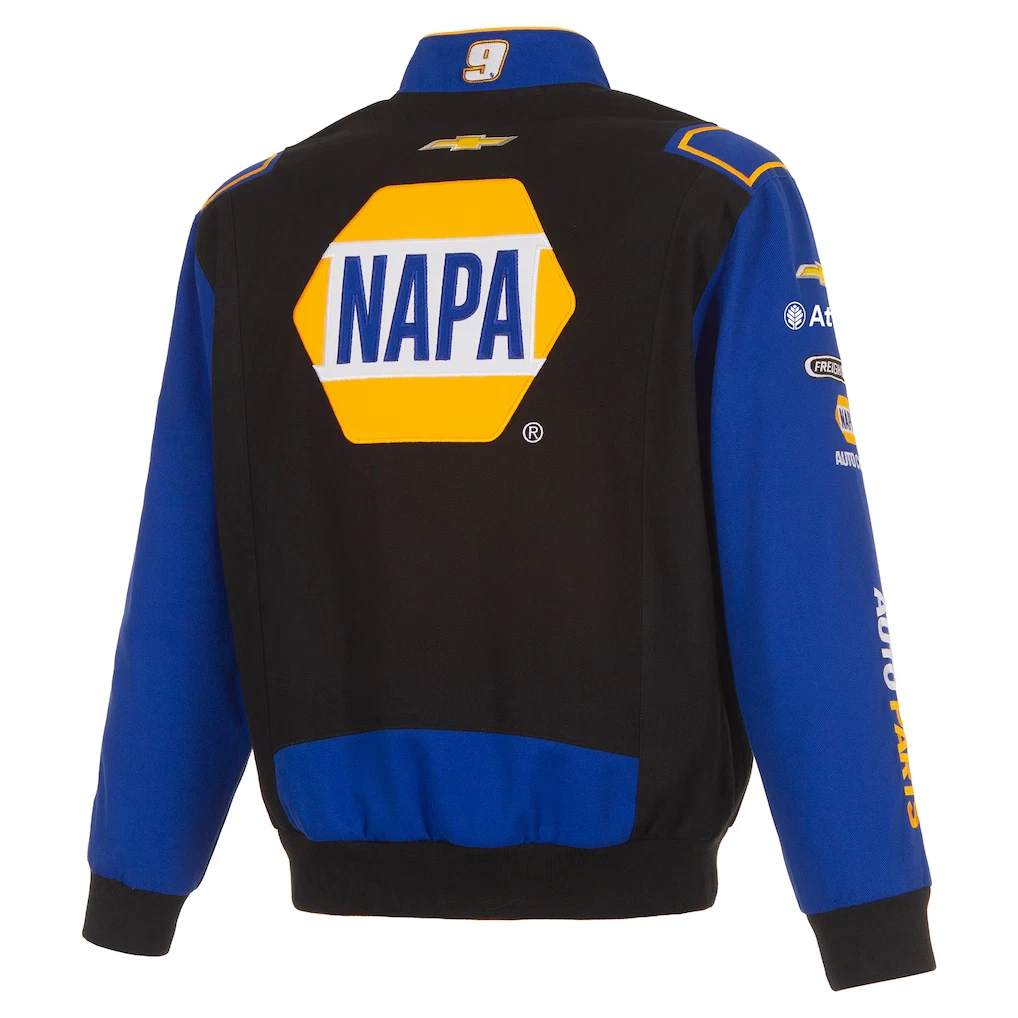 Chase Elliott 2026 JH Design #9 NAPA Black/Royal Blue Uniform Twill Jacket - Image 3