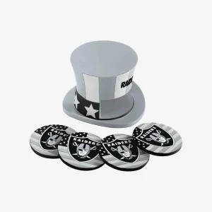Las Vegas Raiders FOCO Americana Resin Coaster Set