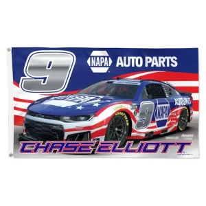Chase Elliott 2026 Wincraft #9 NAPA Auto Parts PATRIOTIC 3x5 Deluxe Flag