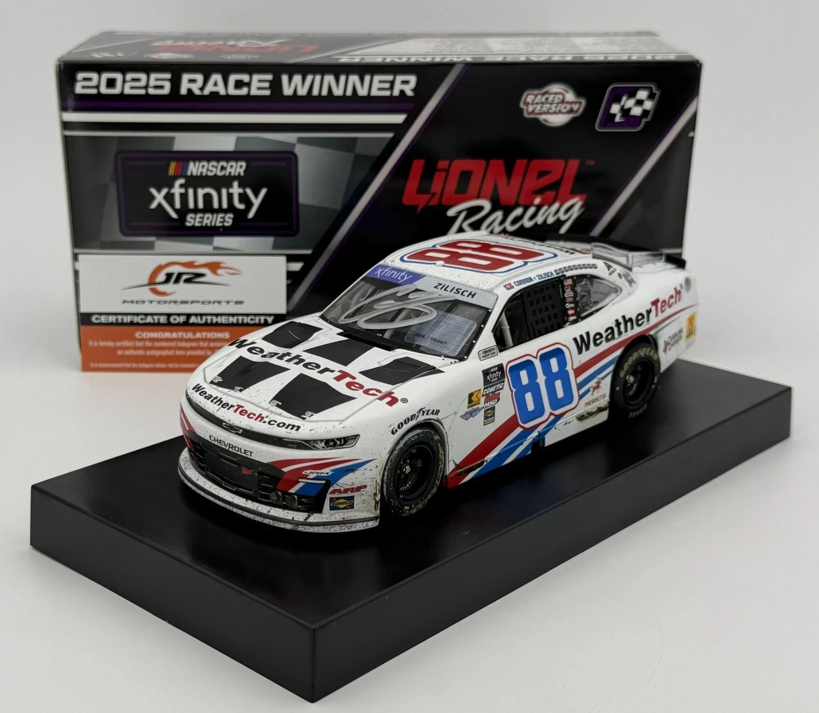 Connor Zilisch 2025 Lionel #88 WeatherTech Gateway Raced Win AUTOGRAPHED 1/24 - Image 2